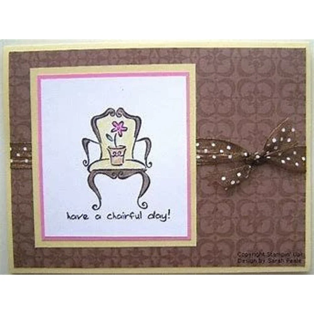 Vintage Stampin Up! Furnished With Love Retired Set Rubber Cling Spring 2004